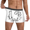 Custom Hello Kitty Winking Men Boxer Briefs Comfortable Underwear Printed Fun Breathable Panites