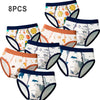 8Pcs Boys Underpant Comfortable Breathable Briefs Fashion Style Boxershorts Softness Panties Cotton Children Panty Kid Underwear