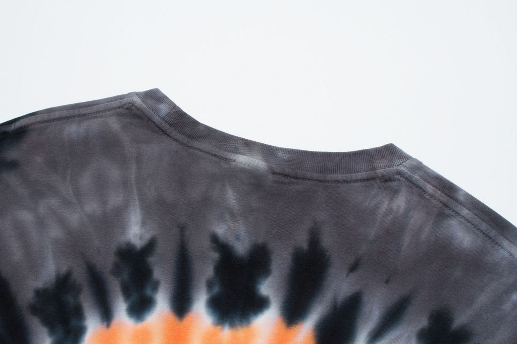 Fashion Printed T-shirt Hipster High Street Tie-dye Gradient Hip-hop Print Loose Short Sleeves