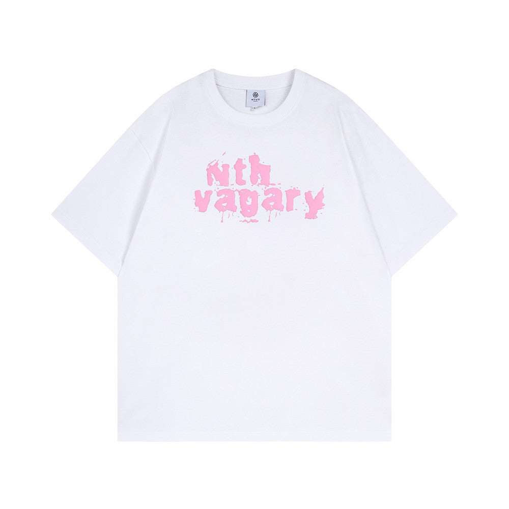 Graffiti Letter Short Sleeve T-shirt High Street Hip Hop