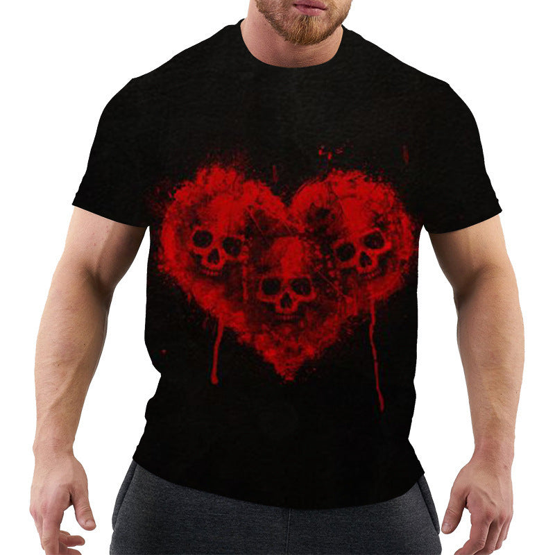3D Digital Printing Men's Short Sleeve