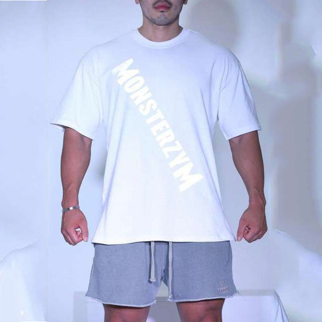 Men's Short Sleeve Cotton T-Shirt Summer Crew Neck Top