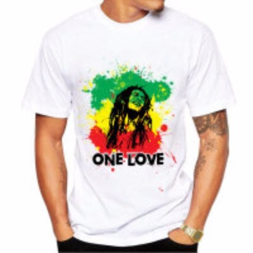 Summer Men's Round Neck Print Short-Sleeved T-Shirt