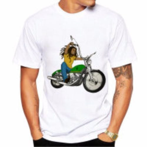Summer Men's Round Neck Print Short-Sleeved T-Shirt