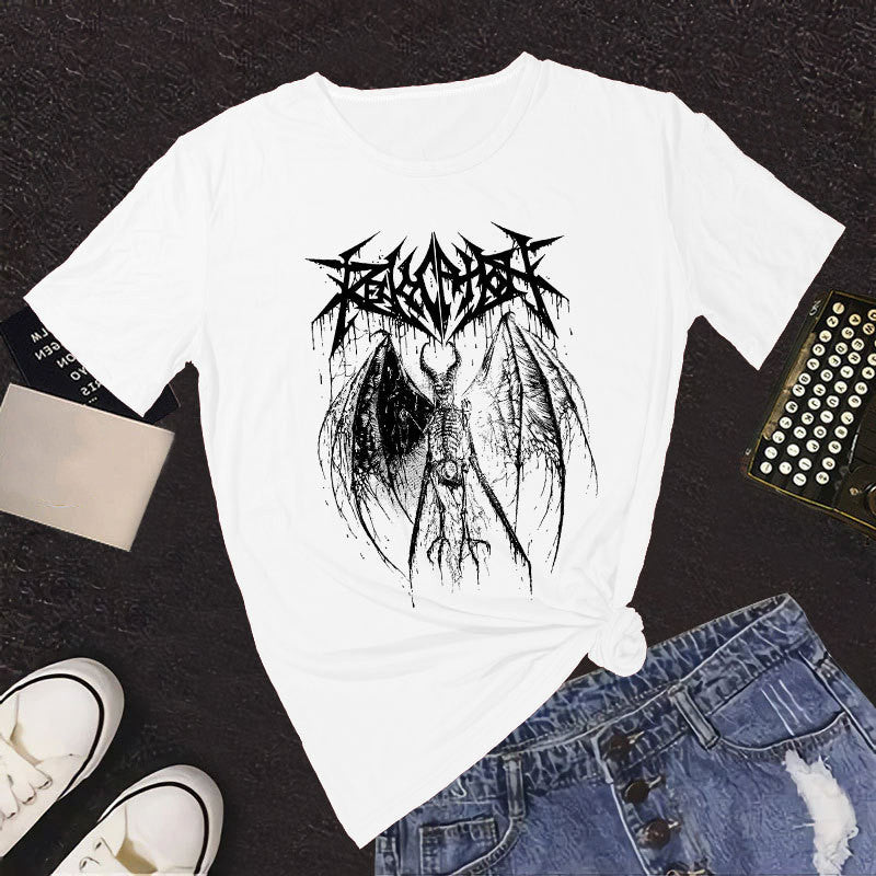 Women's Printed Short Sleeve Loose Top