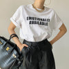Simple Casual Round Neck Letter Printing Design Short Sleeves