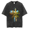 Scribble Line Creative Graffiti Graphic Cotton Short T-shirt