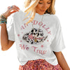 Fashion Letter Print Short-sleeve
