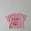Three-color Infant Toddler Cartoon Bear Top Short-sleeved Casual T-shirt