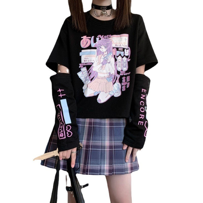 Women's Short-sleeved T-shirt With Two Sleeves