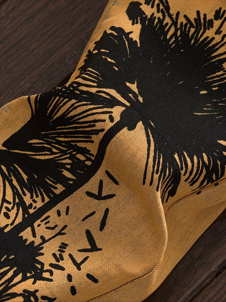 Retro Nostalgic Leaf Print Jeans - Versatile, Personalized, Fashionable Street Style - Denim - For Women & Men - Suitable for Casual Wear - Perfect Gift for Fashion Lovers