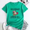 Women's Fashion Owl Letters Fashion Round Neck Short Sleeve