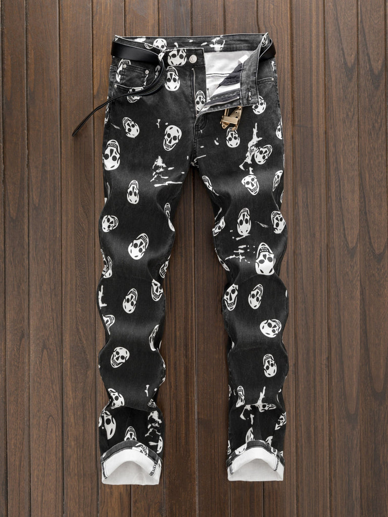 Men's Casual Nightclub Hip-hop Style Versatile Street Style Personalized Printed Comfortable Pants