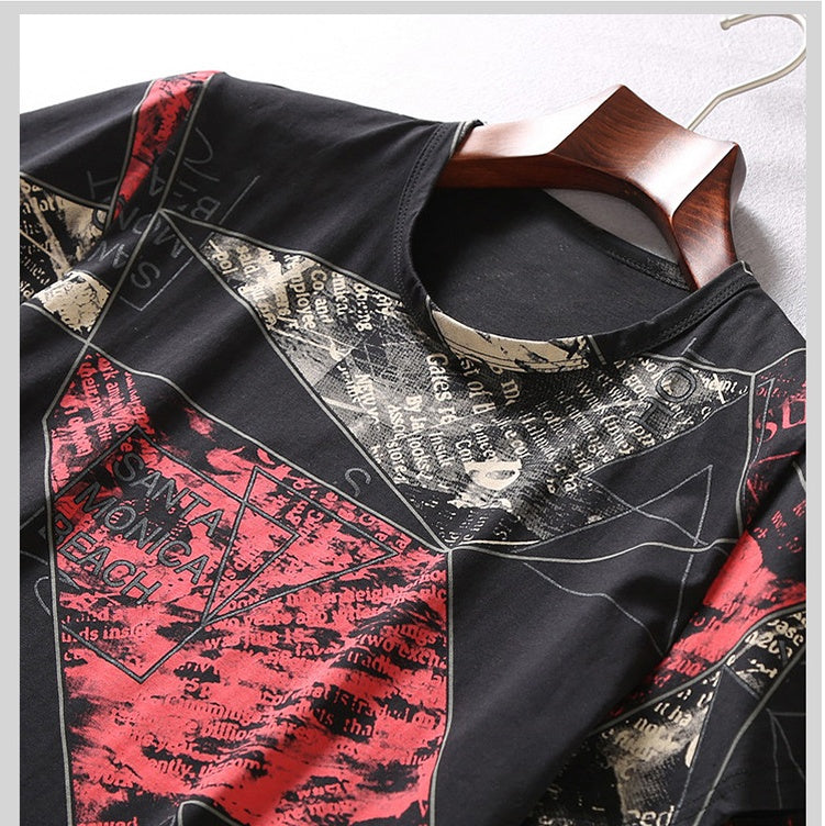 Summer Men's Plus-sized Plus-sized Ice Cotton T-shirt