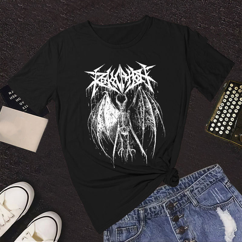 Women's Printed Short Sleeve Loose Top