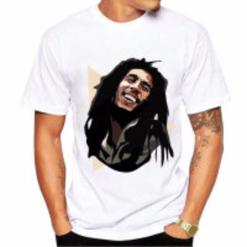 Summer Men's Round Neck Print Short-Sleeved T-Shirt