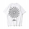 Trendy Round Neck Print Half-sleeve American Street Hip-hop Five-point Sleeve T-shirt