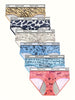 6 Pcs Letter High-Waisted Breathable Stretch Women's Menstrual Panties