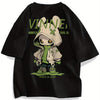 Cartoon Rabbit Pattern Printed T-shirt, Casual Short Sleeved Round Neck T-shirt, Summer Outdoor Men's Clothing