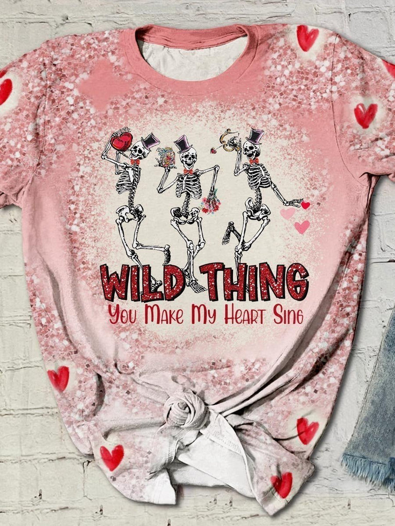 Casual 3D Printed T-Shirt  Round Neck Short Sleeves