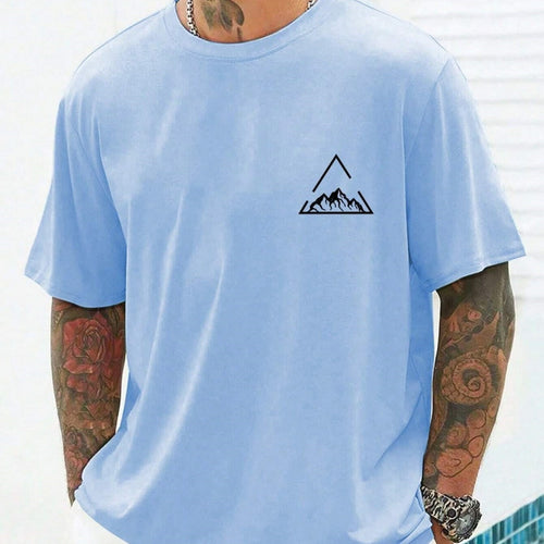 Men's Casual Loose Round Neck 3D Digital Printing Short Sleeve