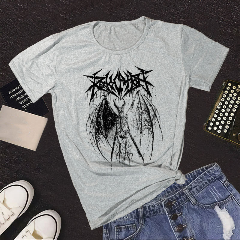 Women's Printed Short Sleeve Loose Top