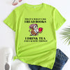 Women's Fashion Owl Letters Fashion Round Neck Short Sleeve