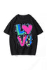 Women's Printed Letter Crew Neck T-shirt