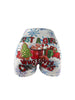 Christmas Print Skinny Shorts, Casual Elastic Waist Shorts, Women's Clothing