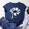 Women's Floral Printed Cotton Short-sleeved T-shirt Top