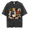 Scribble Line Creative Graffiti Graphic Cotton Short T-shirt