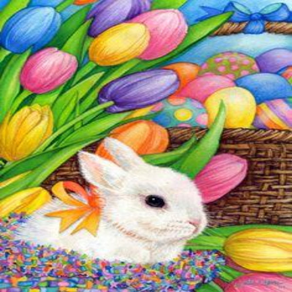 Colorful Easter Diamond Painting Kit with Free Shipping – 5D