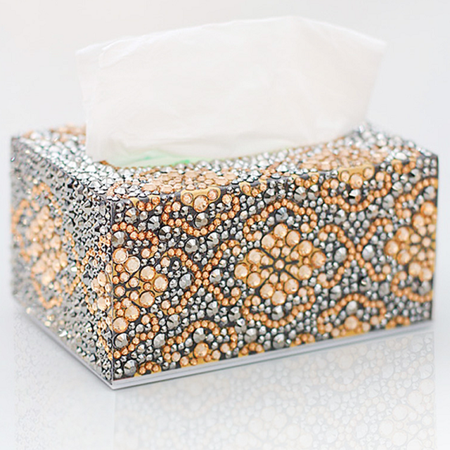 5D DIY Diamond Painting Tissue Box Home Christmas Decoration