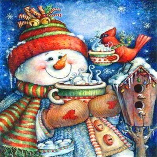 Happy Santa & Snowman - Christmas Diamond Art – All Diamond Painting Art