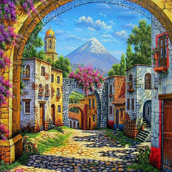 Christmas Home Village, 5D Diamond Painting Kits