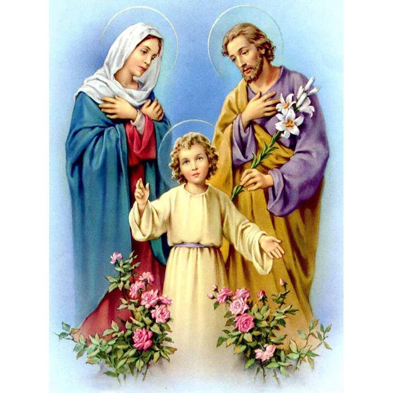 5D Diamond Painting Jesus Birth Holy Family Kits for Adults Paint with  Diamonds Full Round Drill Diamond Dots Craft Diamond Art Kits for Home Wall