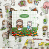 100 girls heart hand account sticker set