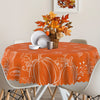 Autumn Harvest Sunflower & Pumpkin Tablecloth - Polyester, Rectangular, Machine-Woven for Kitchen and Dining Decor