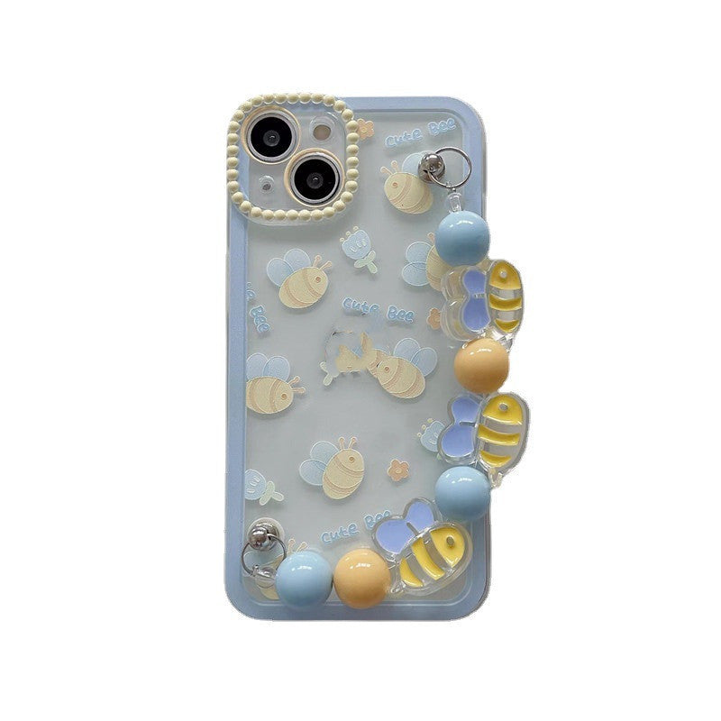 Cute And Funny Cartoon Little Bee Chain Mobile Phone Case
