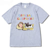 Cute Cartoon Printed Loose All-match Summer Round Neck Niche Pure Cotton Top T-shirt With Short Sleeves