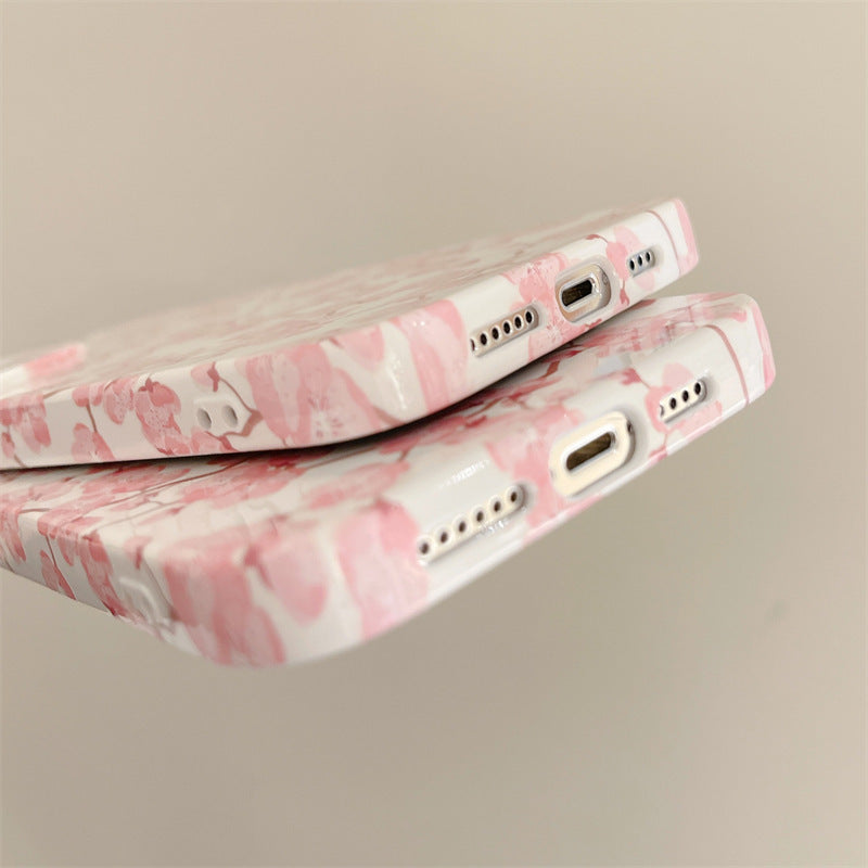 Flower Phone Case Suitable For IPhone13 1211promax Soft Cover Xr All-inclusive Drop-resistant