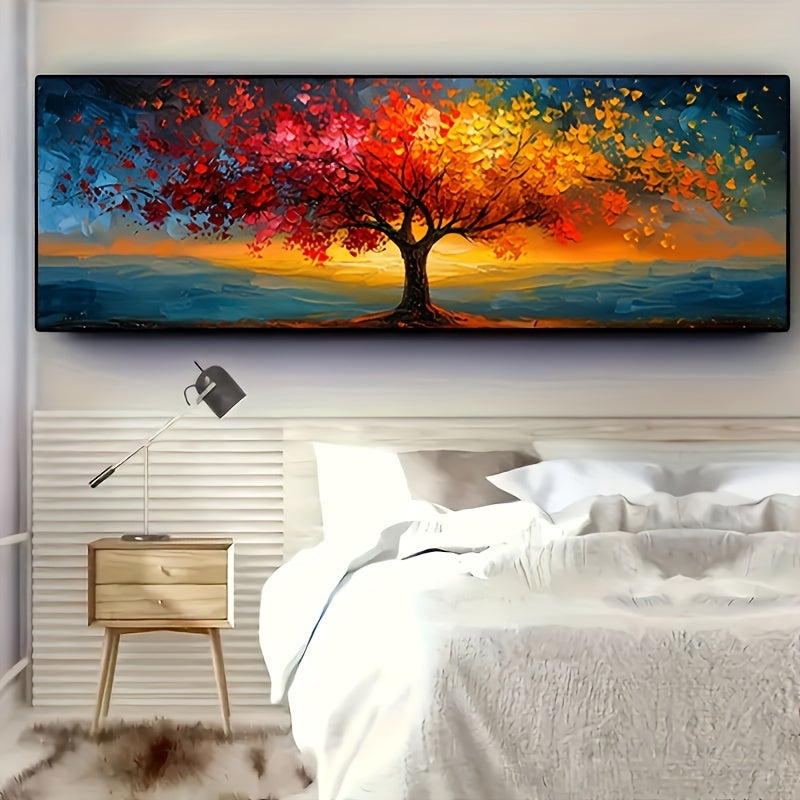 Extra-Large Tree of Life Canvas Print - Homeowners, Interior Designers, Art Enthusiasts - Landscape, Canvas - Suitable for Living Room, Bedroom, Bathroom