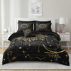 Black And Golden Comforter Set 8 Pieces Sun And Moon Bed In A Bag Queen Size Bohemian Bedding Set Mandala Comforter Set 100% Soft Microfiber 200G Microfiber Fillings Comforter Set With Sheet Set For All Season