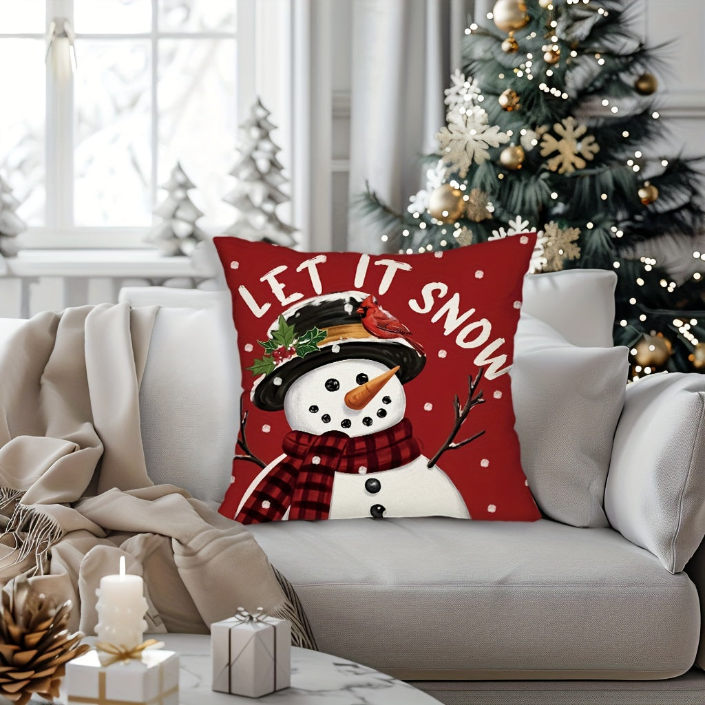 Christmas pillow covers - Vintage Christmas Pillow Covers - Snowman - Deck Your Halls with Delight