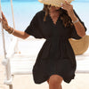 Ice Silk Cloth Lace Stitching Beach Dress Bikini Swimsuit Outwear Blouse