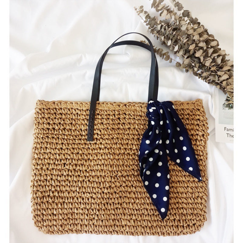 New Seaside Holiday Woven Bag Portable