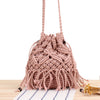Bucket Woven Bag Hand-stitched Hollow Cross-body Straw