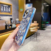 Fashion Plum Blossom Spot Drill Diamond Flower Plating TPU Phone Case
