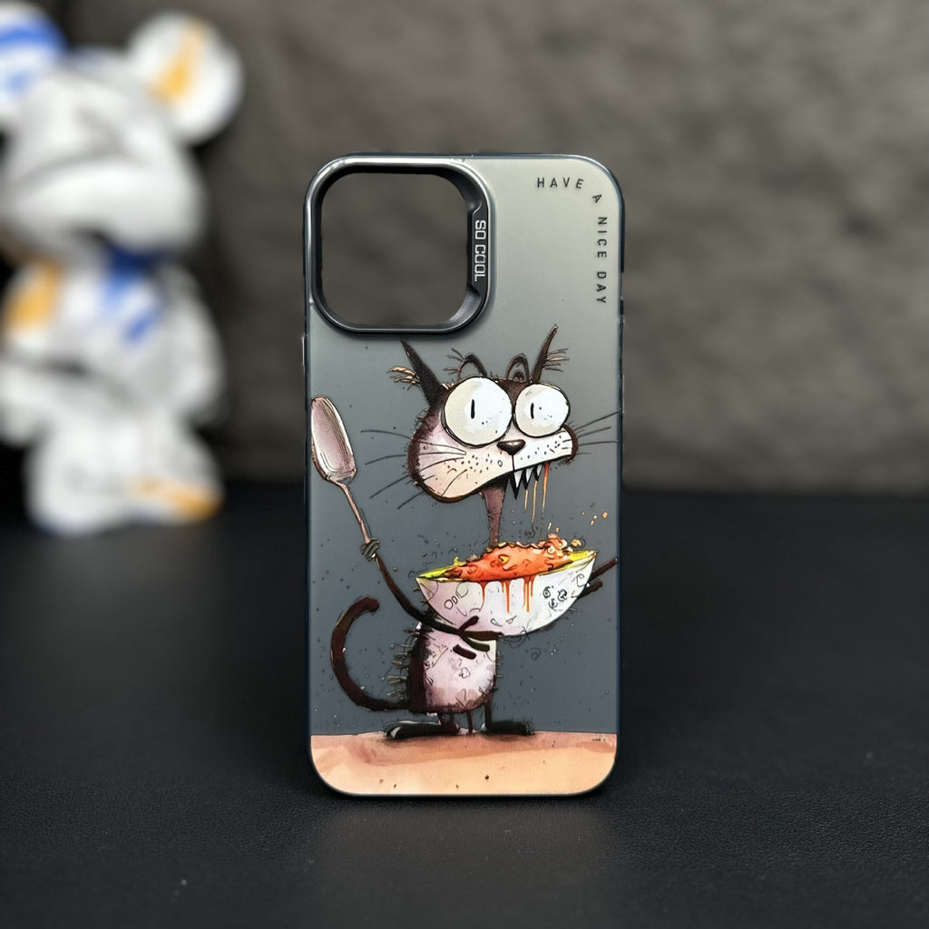Personalized Silver Cat Phone Case