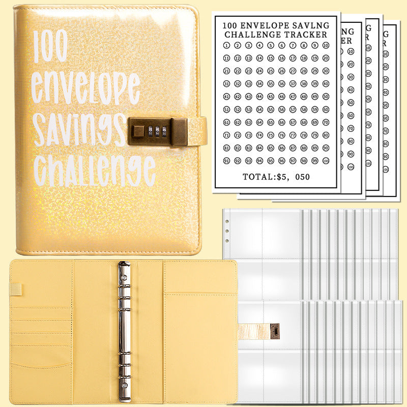 100 Days Saving Challenge Loose-leaf Password Journal Book